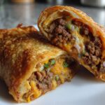 Crispy Beef & Cheese Chimichangas