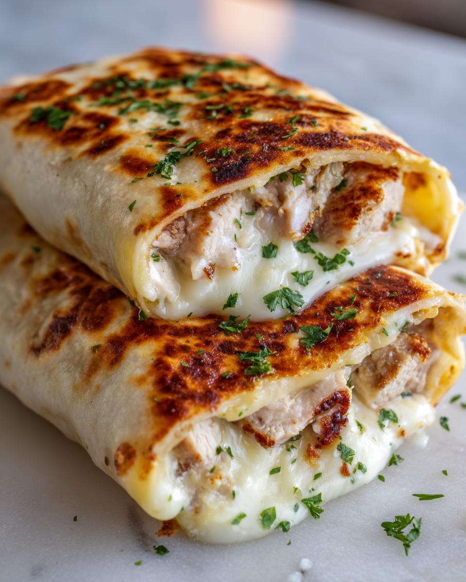 Easy Cheesy Garlic Chicken Wraps - detail 1