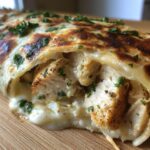 Easy Cheesy Garlic Chicken Wraps