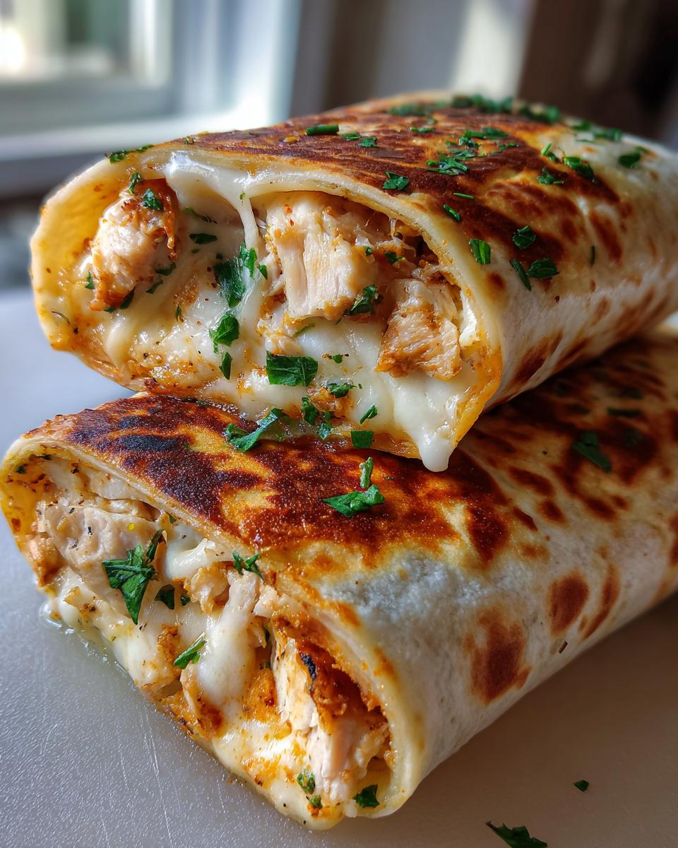 Easy Cheesy Garlic Chicken Wraps - detail 3