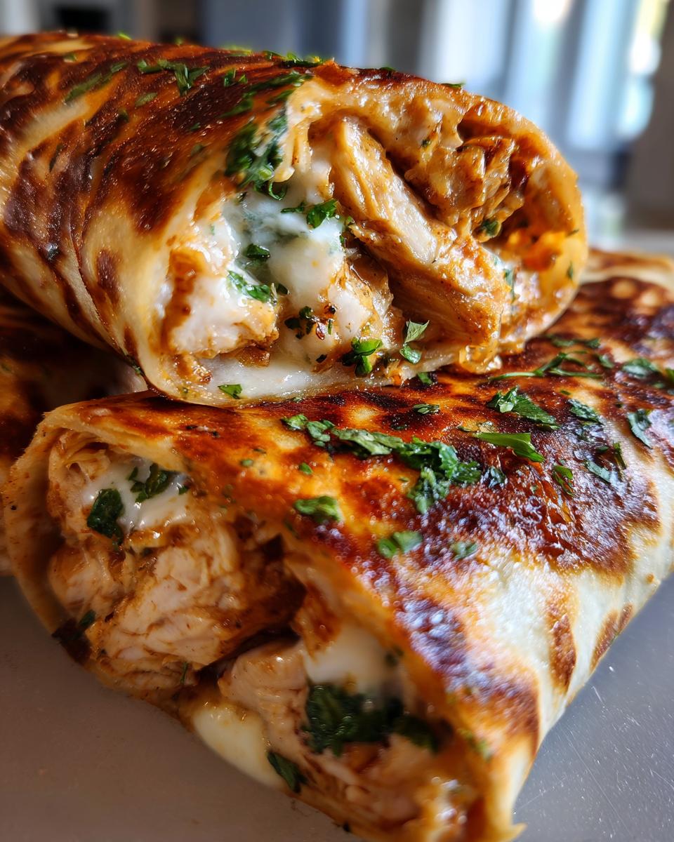 Easy Cheesy Garlic Chicken Wraps - detail 4
