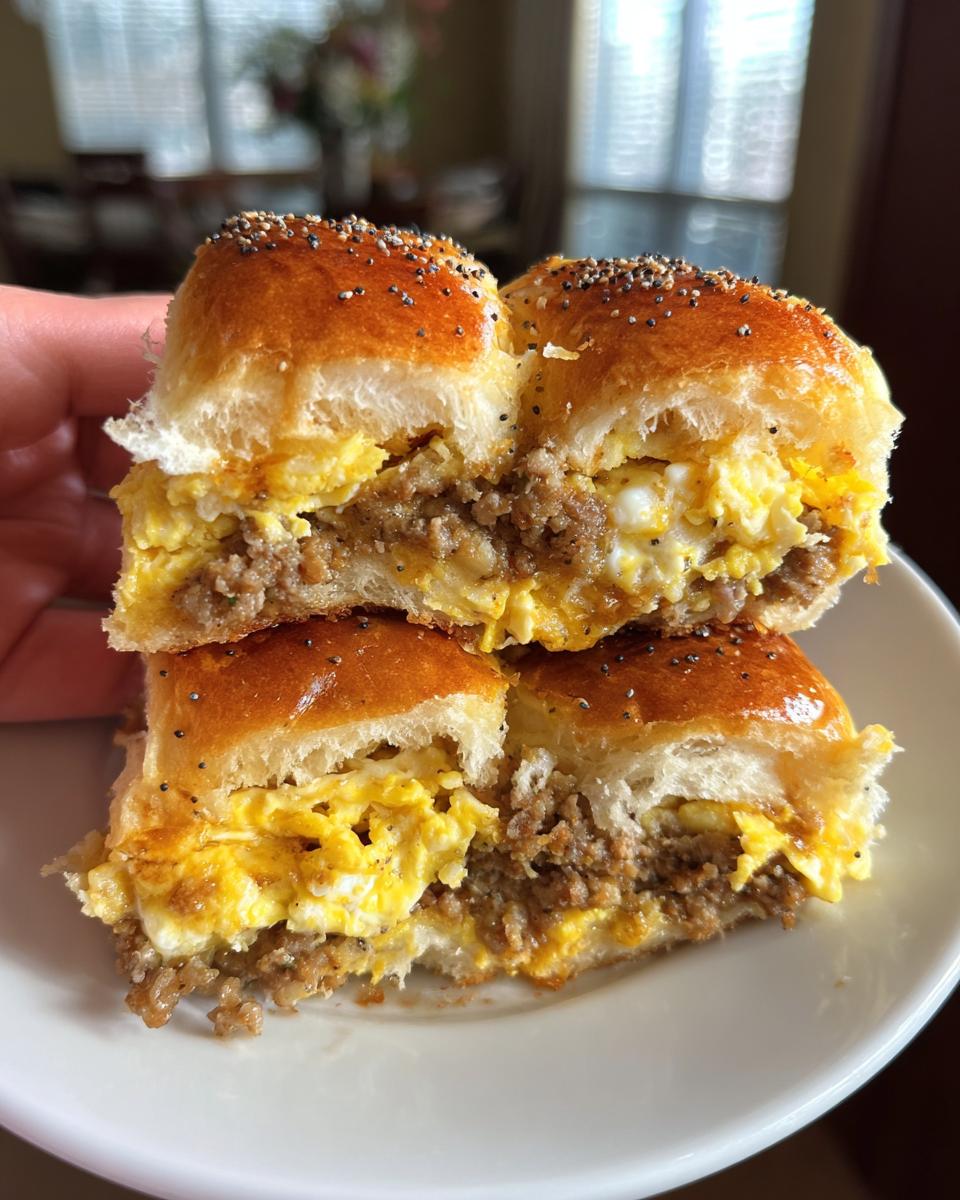 Easy and Delicious Breakfast Sliders: with Sausage, Egg and Cheese! - detail 1