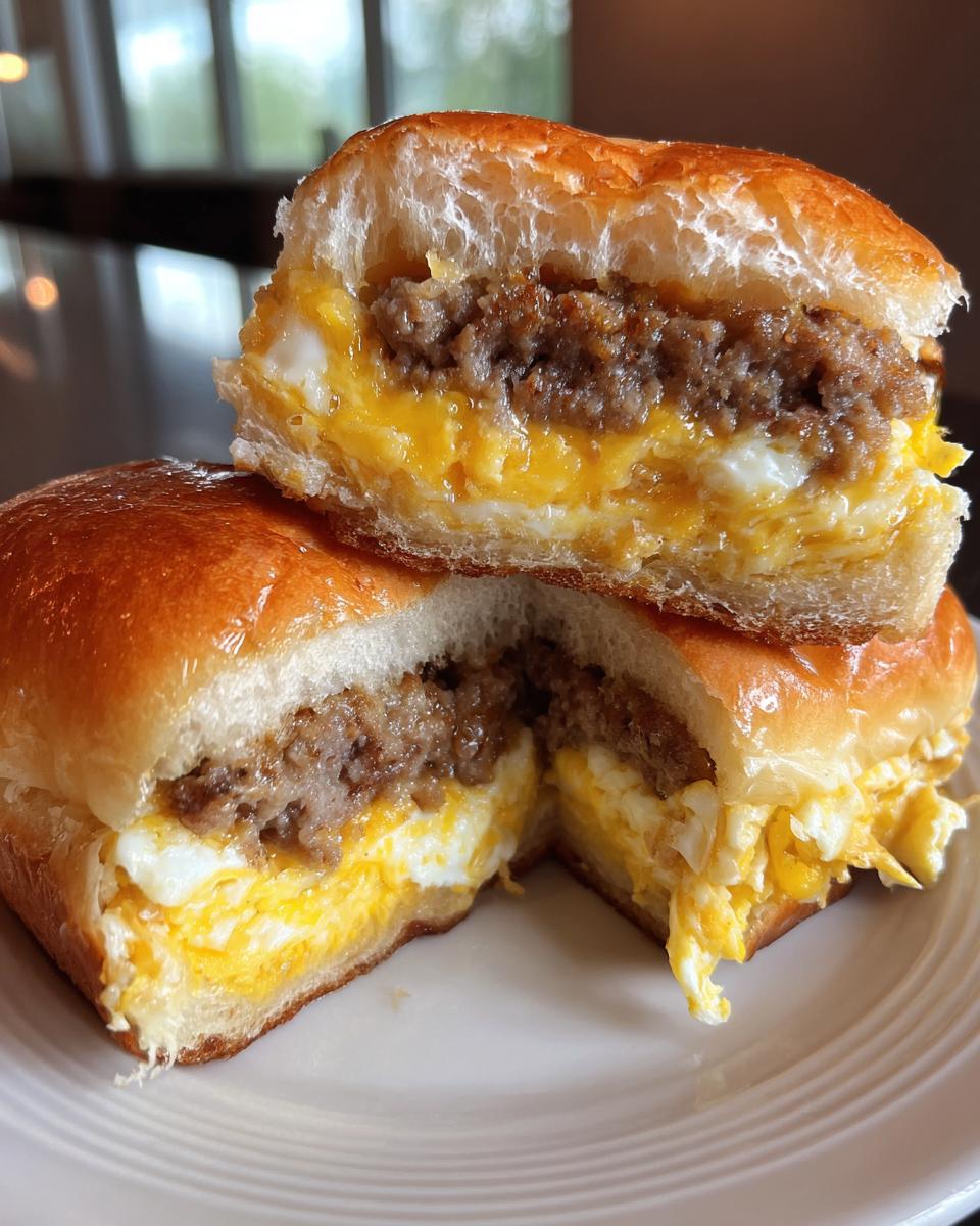 Easy and Delicious Breakfast Sliders: with Sausage, Egg and Cheese! - detail 1