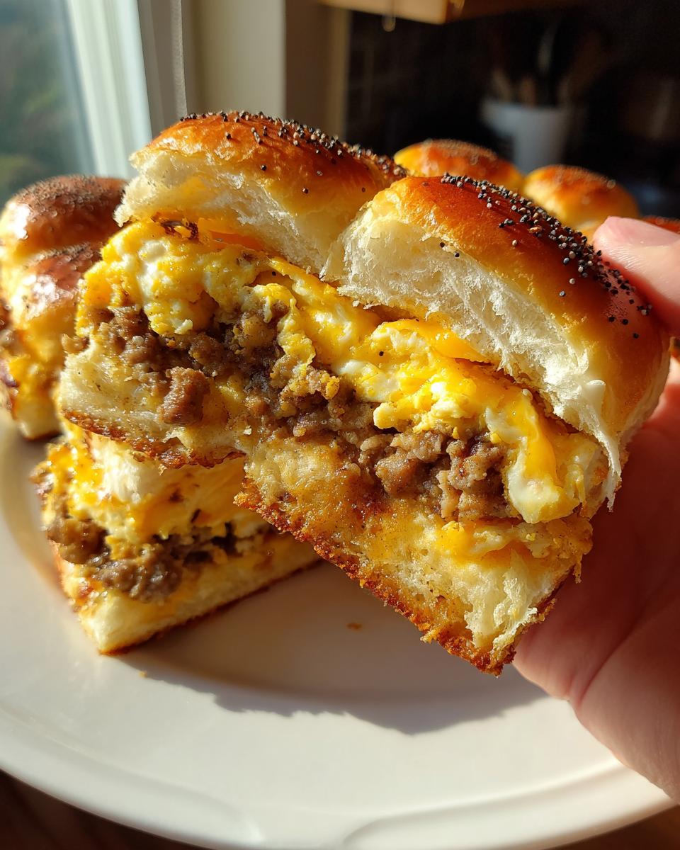 Easy and Delicious Breakfast Sliders: with Sausage, Egg and Cheese! - detail 2