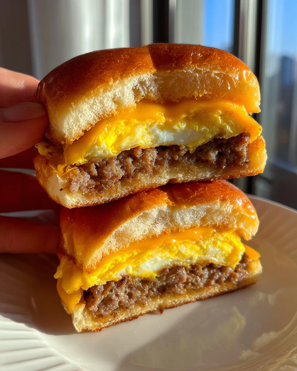 Easy and Delicious Breakfast Sliders: with Sausage, Egg and Cheese! - detail 2