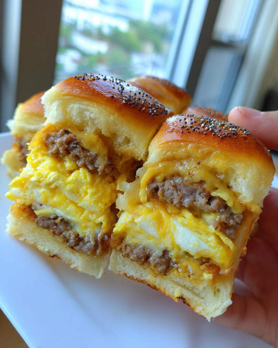 Easy and Delicious Breakfast Sliders: with Sausage, Egg and Cheese! - detail 4