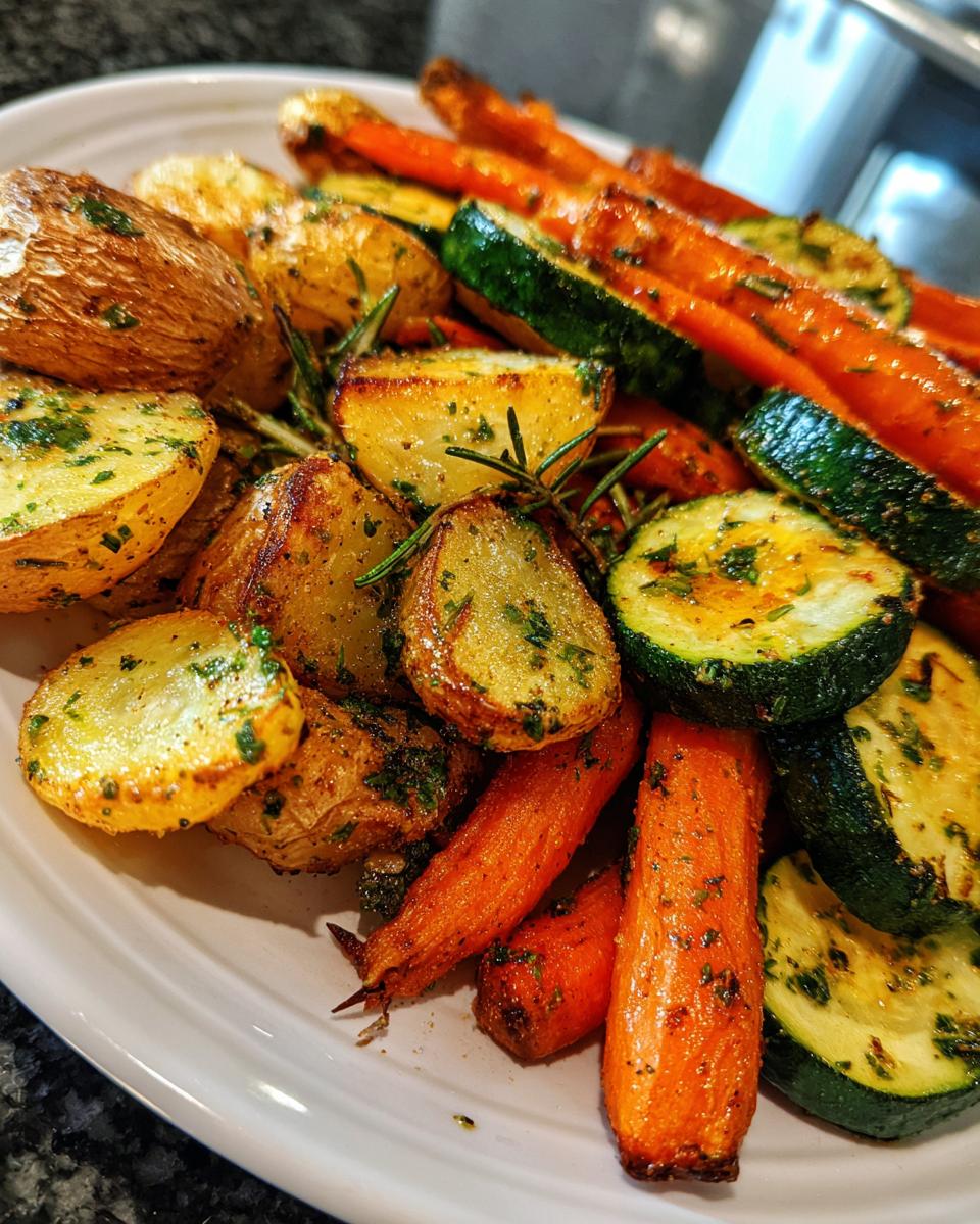 Garlic Herb Roasted Potatoes, Carrots, and Zucchini - detail 1