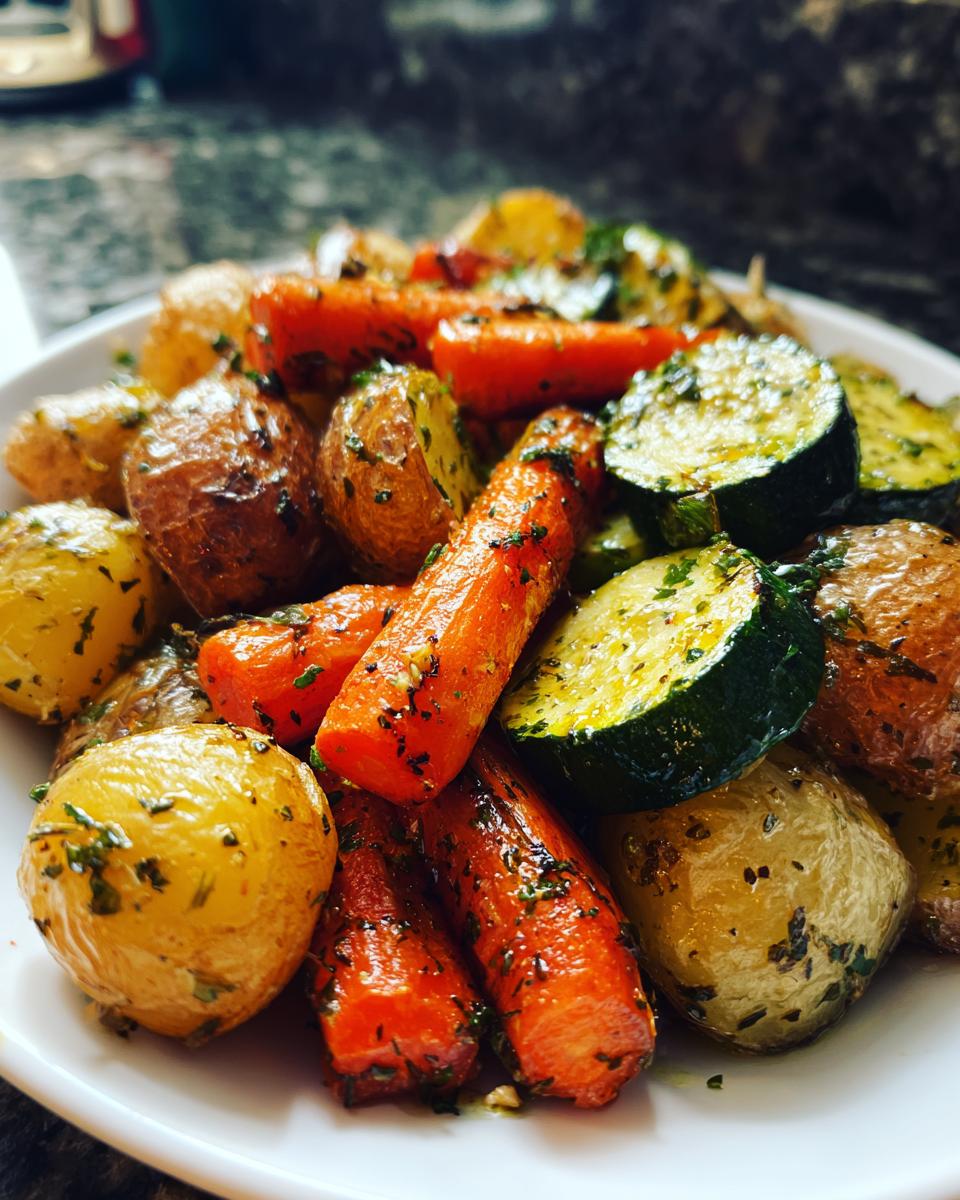 Garlic Herb Roasted Potatoes, Carrots, and Zucchini - detail 1