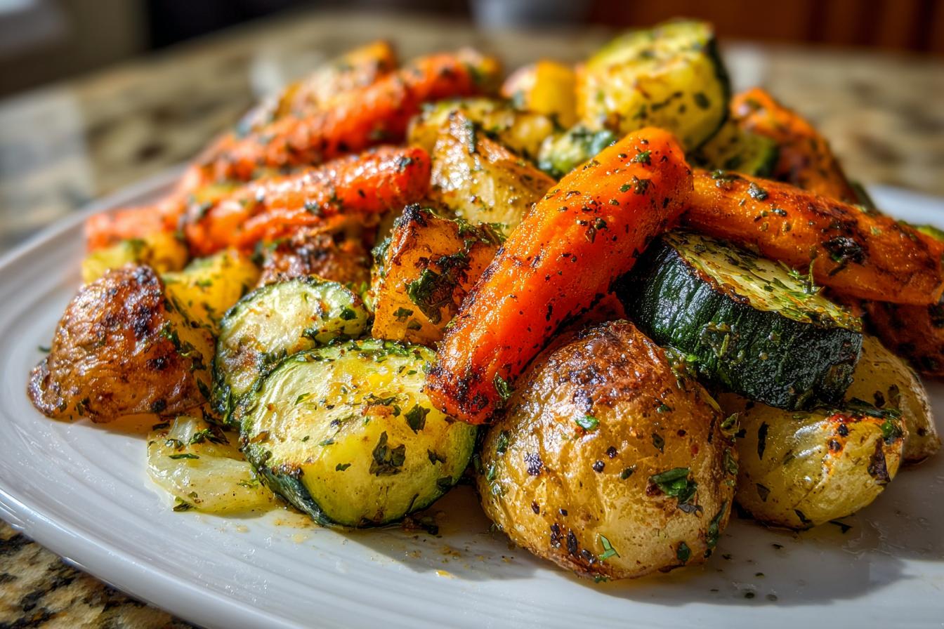 Garlic Herb Roasted Potatoes, Carrots, and Zucchini - detail 3