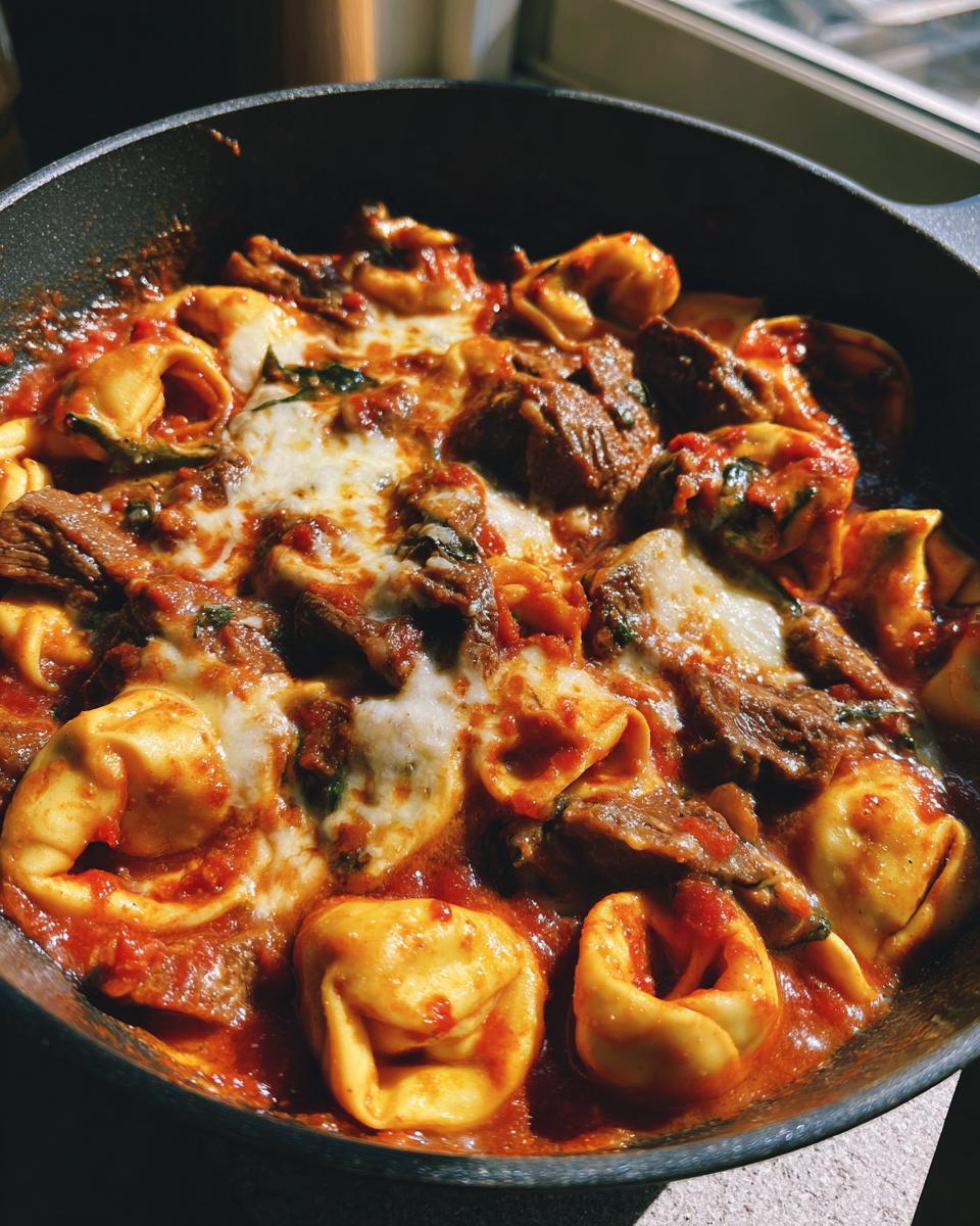 Garlic Steak & Cheese-Filled Tortellini Skillet - detail 1