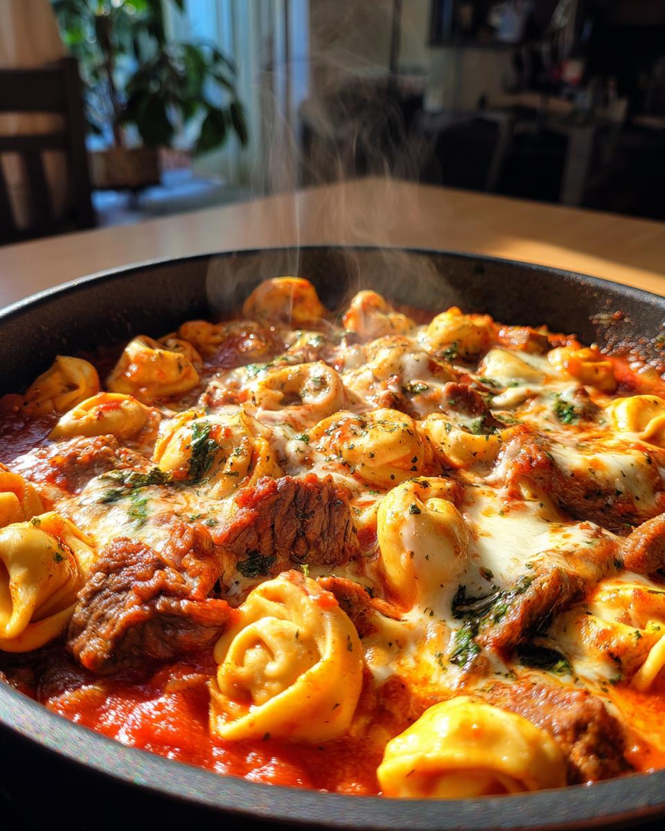 Garlic Steak & Cheese-Filled Tortellini Skillet - detail 3