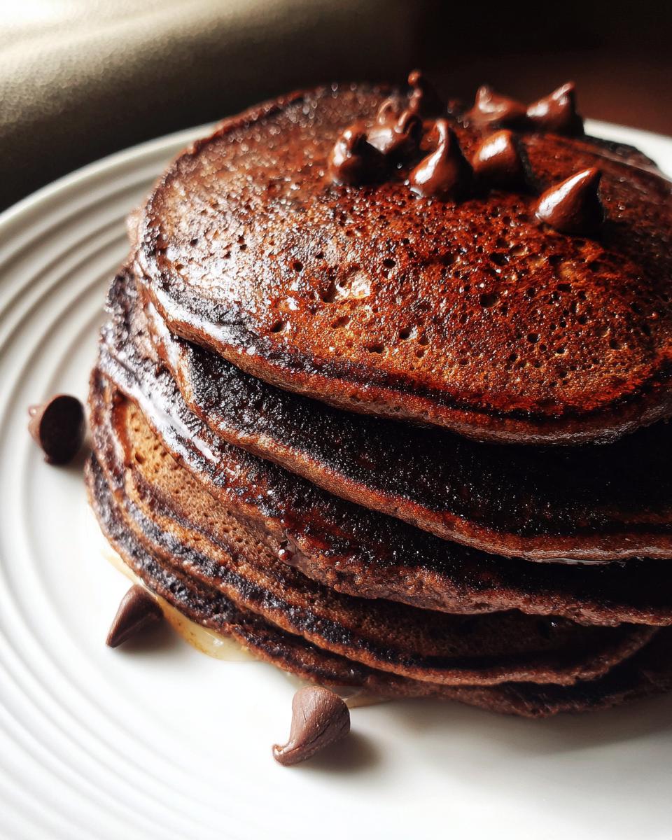 Healthy Chocolate Pancakes - detail 2