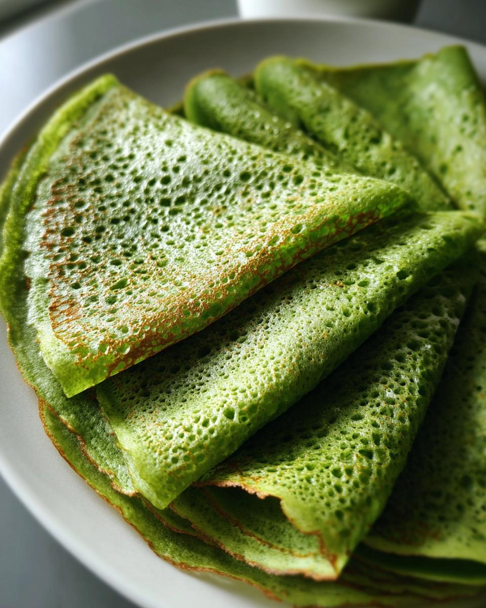 Healthy Spinach Crepes - detail 2
