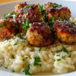 Italiaanse Bruiloft Risotto met Knapperige Knoflookgehaktballen