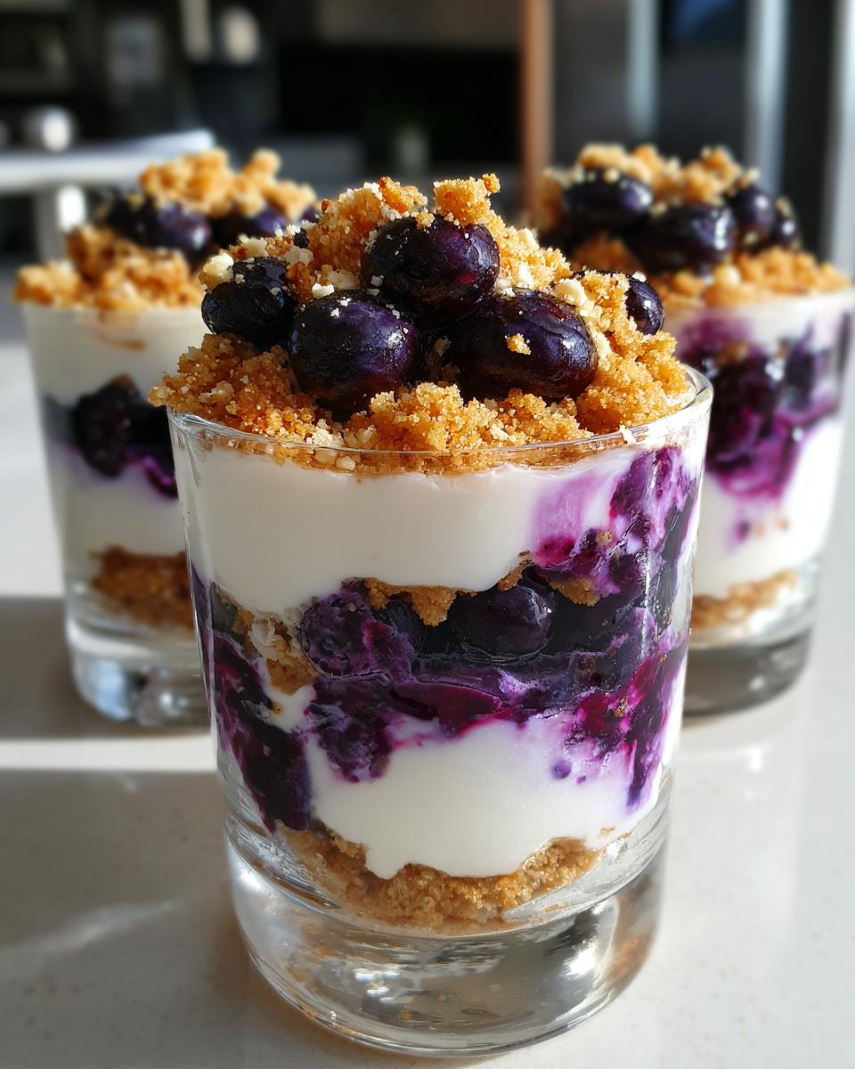 Keto Blueberry Cheesecake Parfaits - detail 1