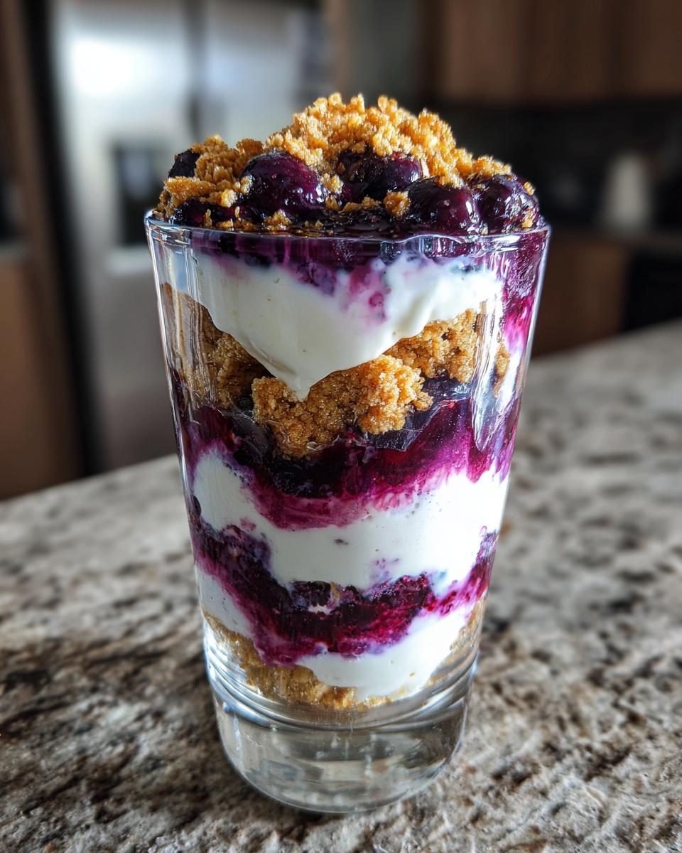 Keto Blueberry Cheesecake Parfaits - detail 2