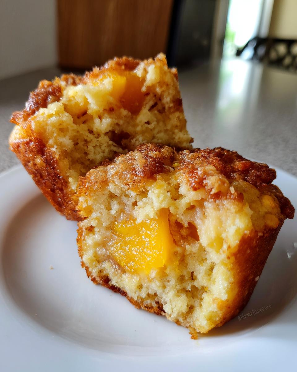 Keto Peach Cobbler Muffins - detail 1