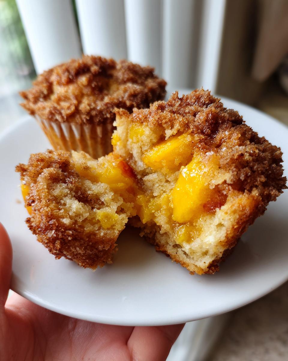 Keto Peach Cobbler Muffins - detail 2