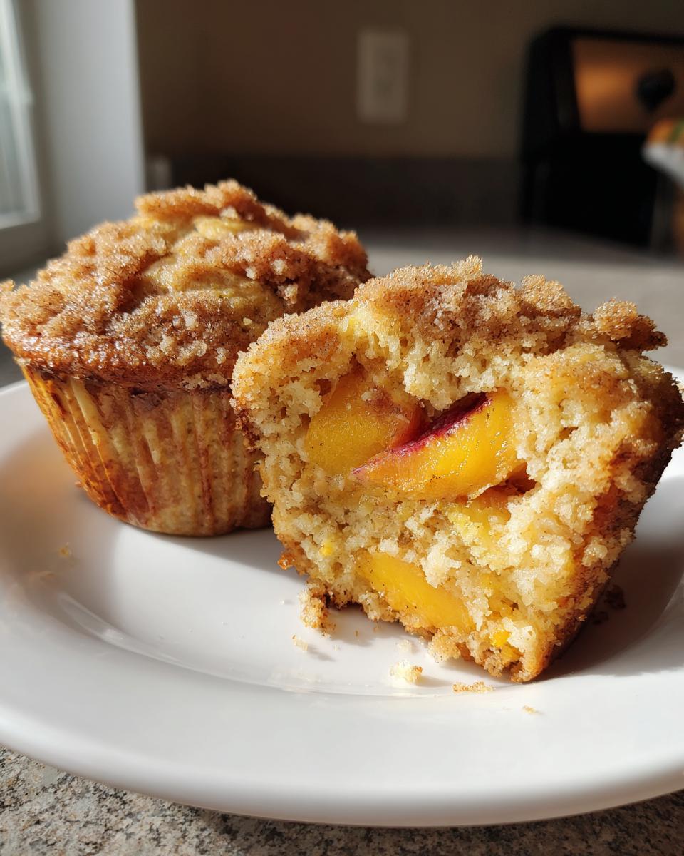 Keto Peach Cobbler Muffins - detail 3