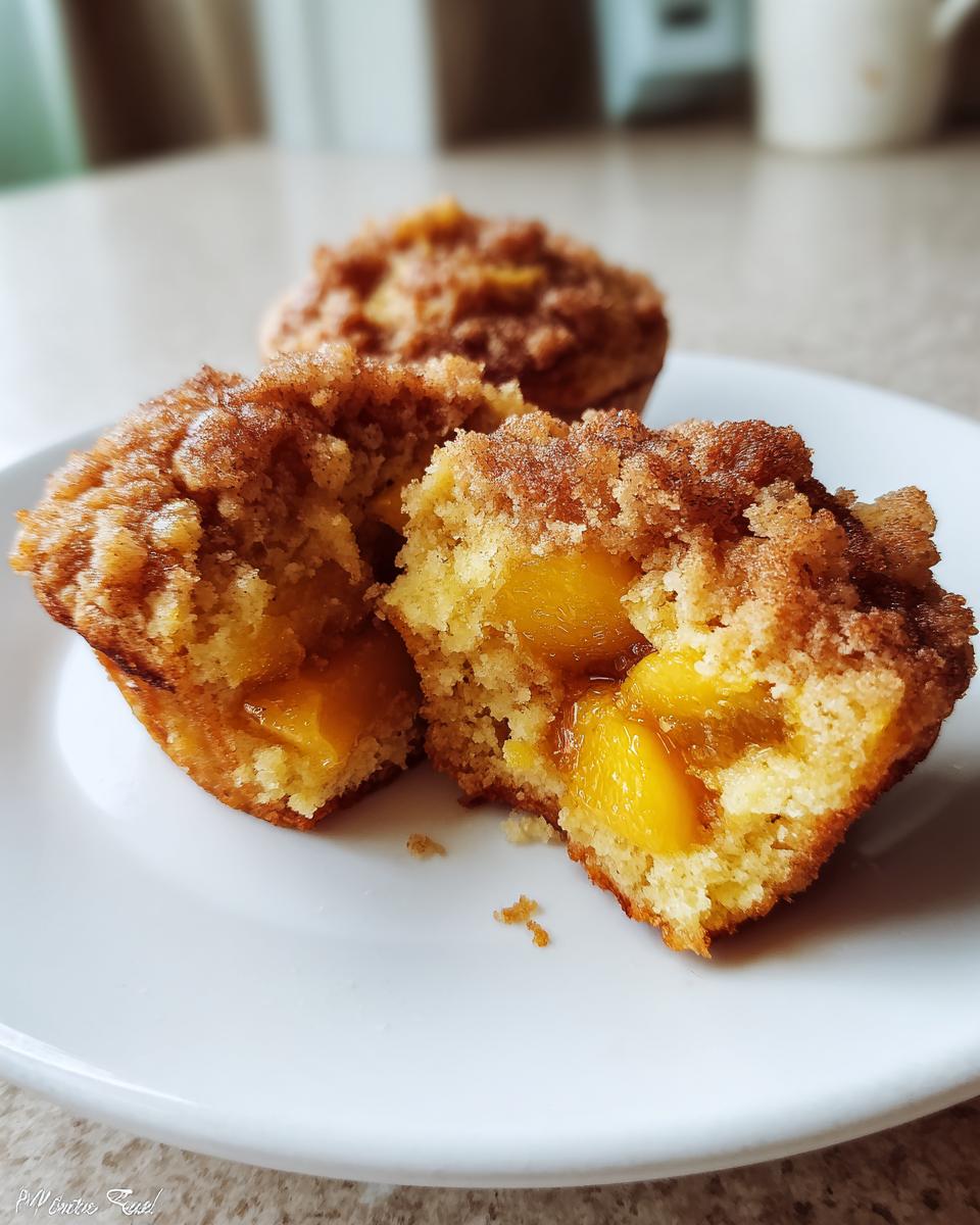 Keto Peach Cobbler Muffins - detail 3
