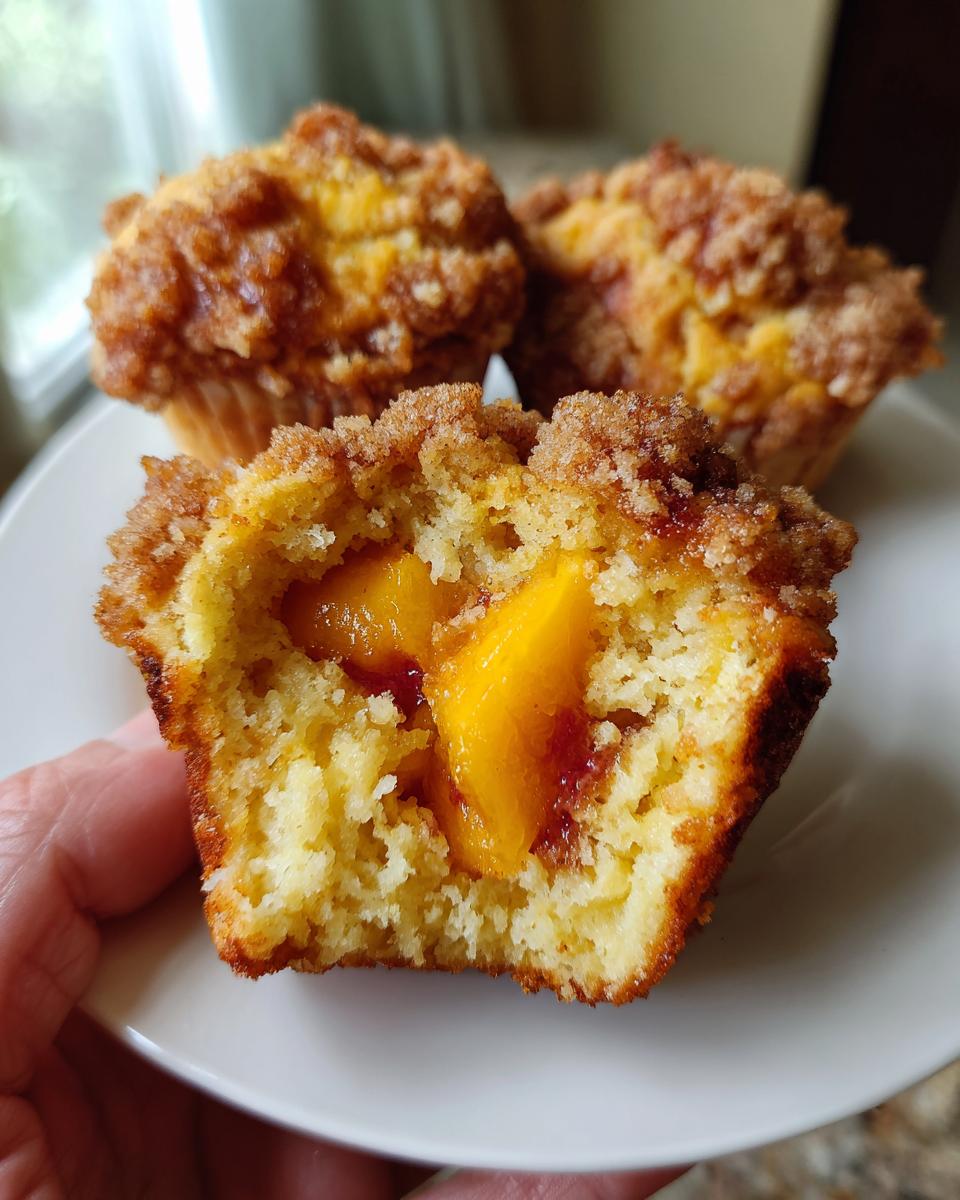 Keto Peach Cobbler Muffins - detail 4