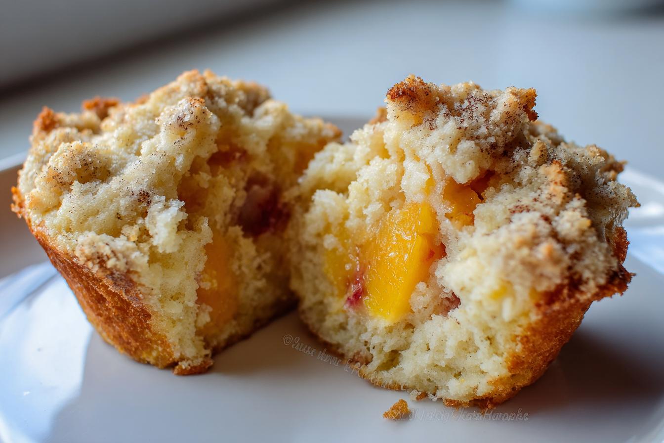 Keto Peach Cobbler Muffins - detail 4