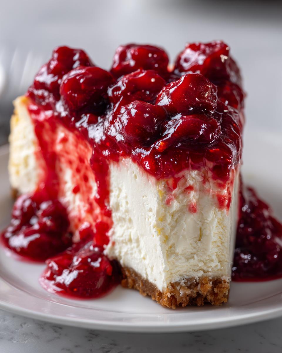 No-Bake Red Fruit Cheesecake - detail 1