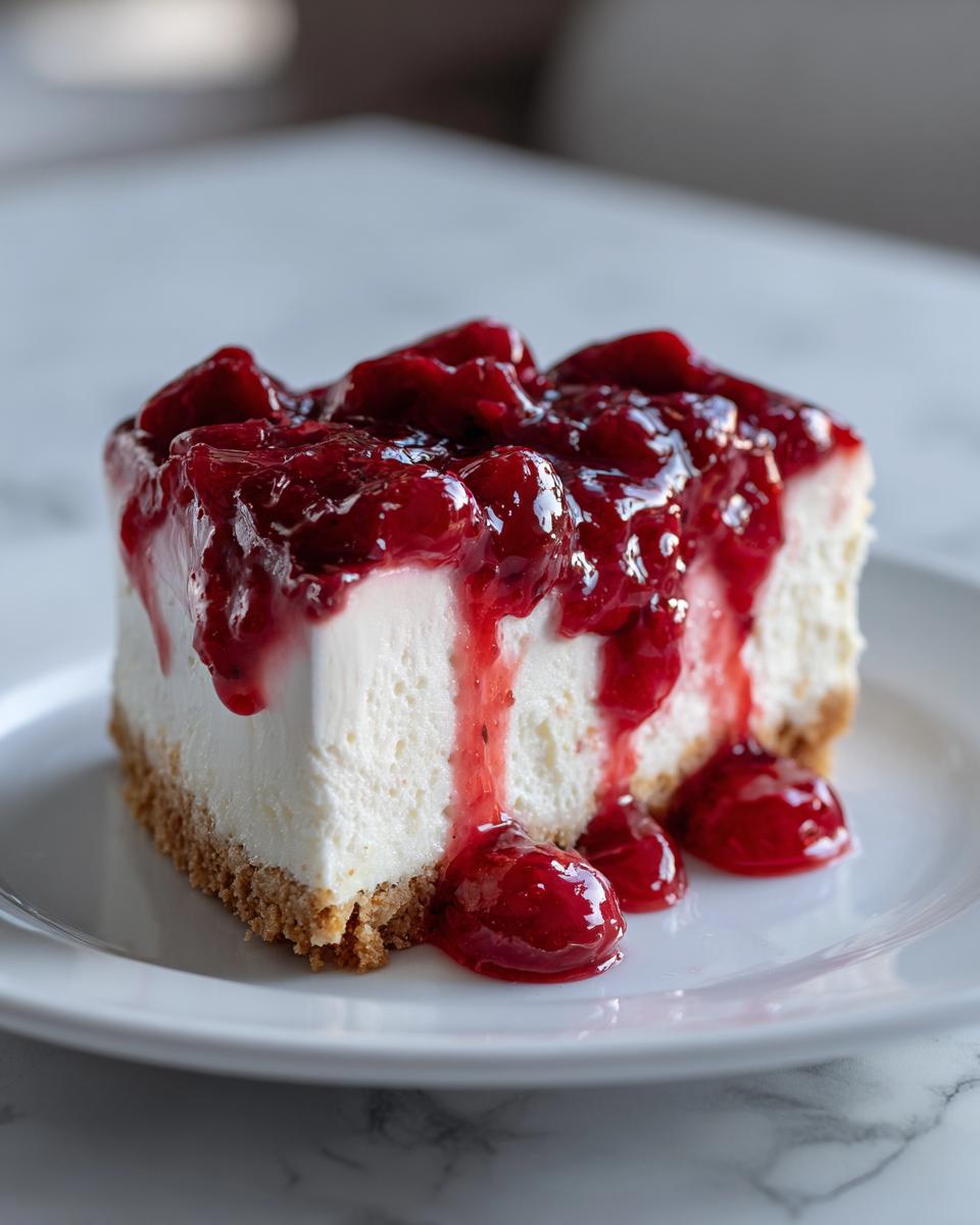 No-Bake Red Fruit Cheesecake - detail 2