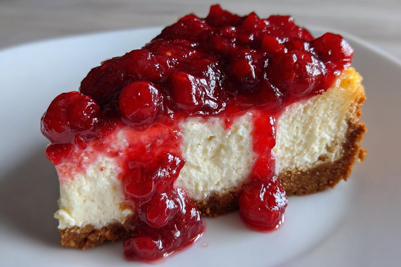 No-Bake Red Fruit Cheesecake - detail 4