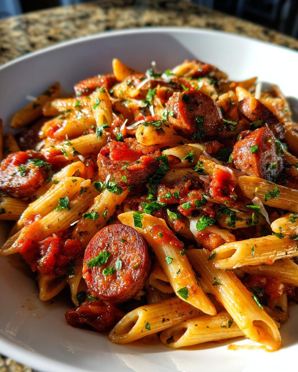 One-Pot Smoked Sausage Pasta - detail 3