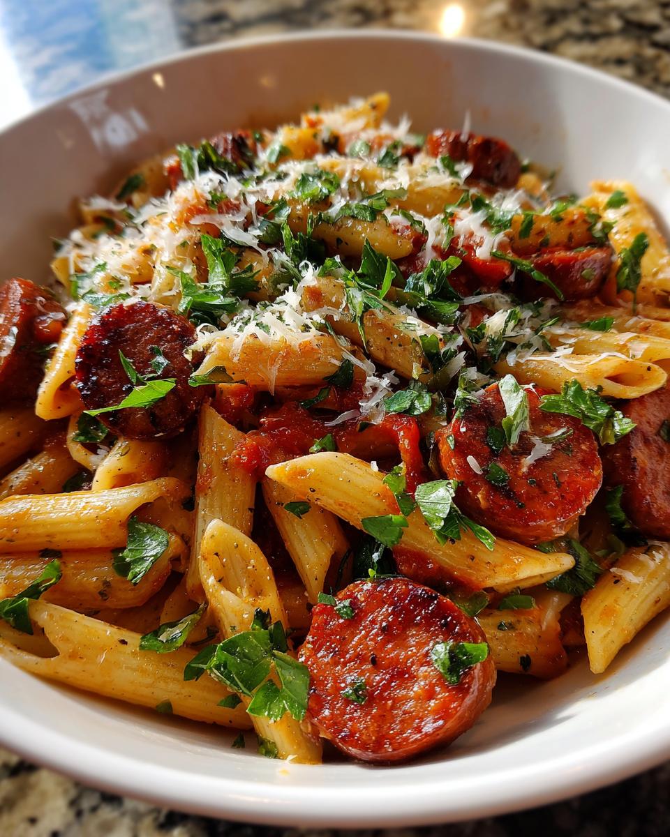 One-Pot Smoked Sausage Pasta - detail 4