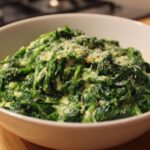 Romige Spinazie met Parmezaanse Kaas en Knoflook