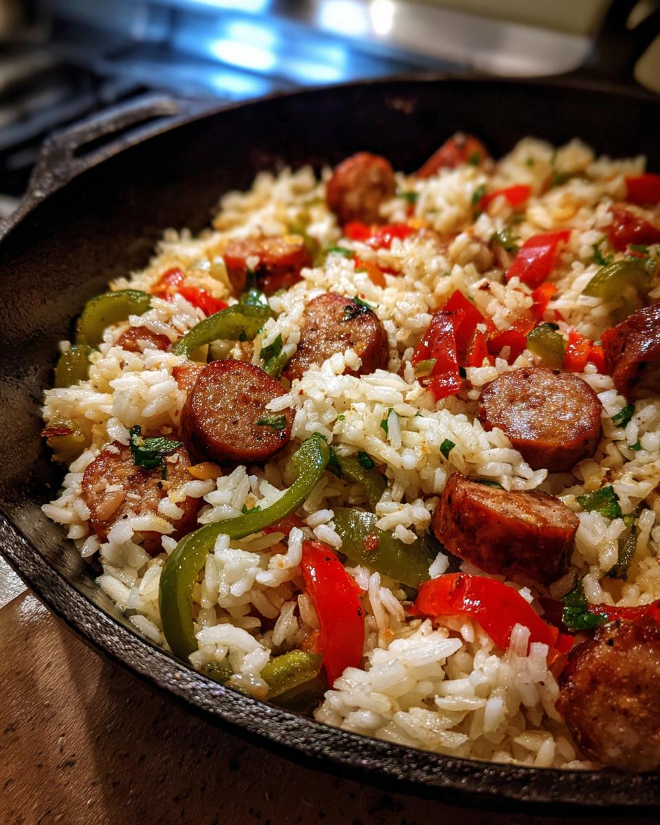 Sausage, Peppers, and Rice Skillet - detail 2