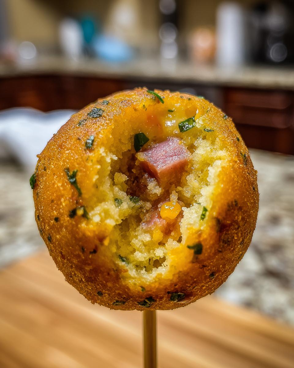 Savory Ham and Cheese Cake Pops - detail 1