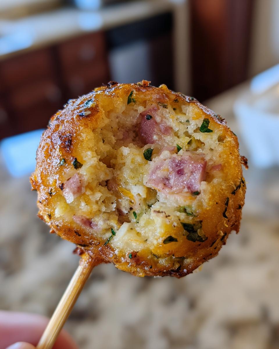 Savory Ham and Cheese Cake Pops - detail 2
