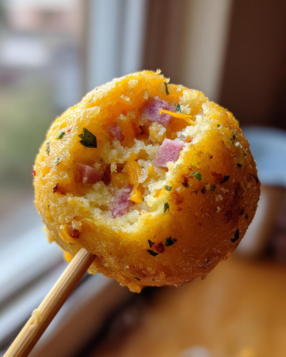 Savory Ham and Cheese Cake Pops - detail 3