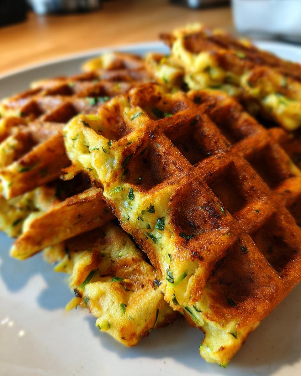 Savory Zucchini Waffles - detail 1