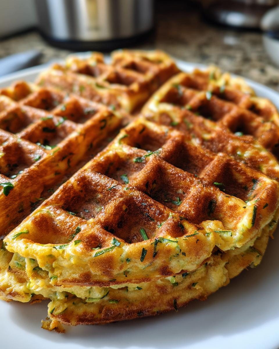 Savory Zucchini Waffles - detail 4