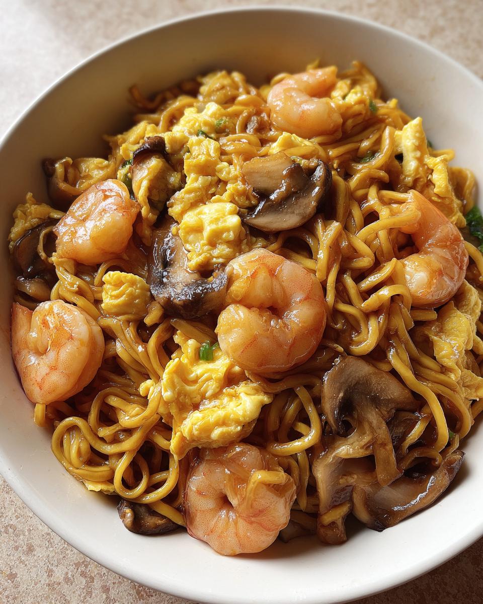 Shrimp Egg with Mushroom Noodles Recipe - detail 2