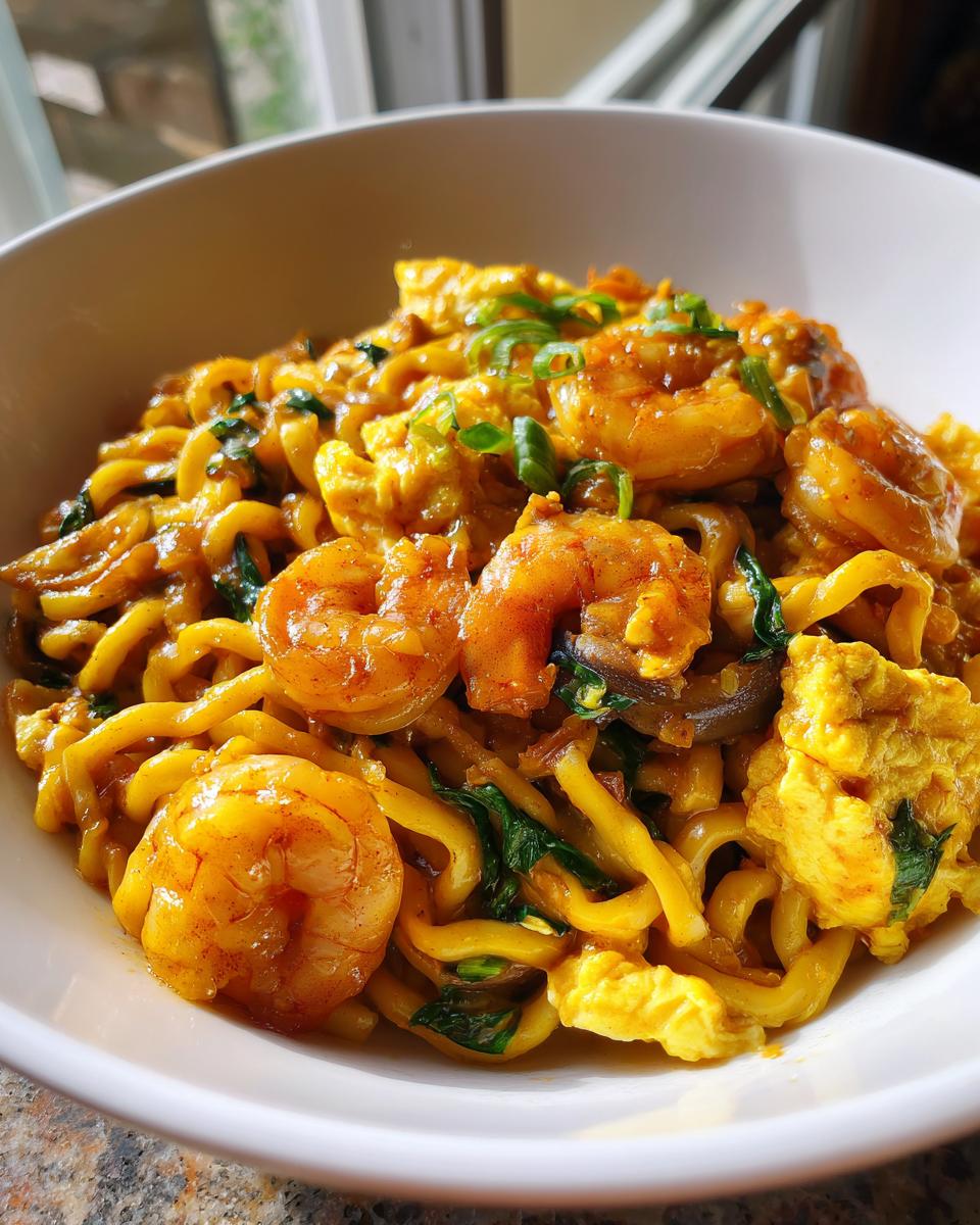 Shrimp Egg with Mushroom Noodles Recipe - detail 3