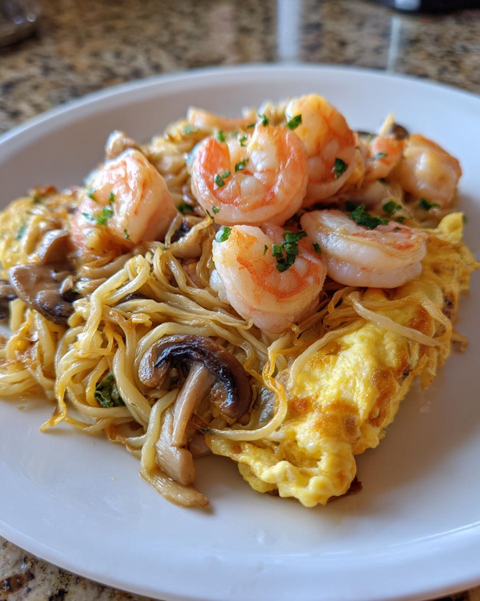 Shrimp Egg with Mushroom Noodles Recipe - detail 4
