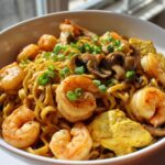 Shrimp Egg with Mushroom Noodles Recipe