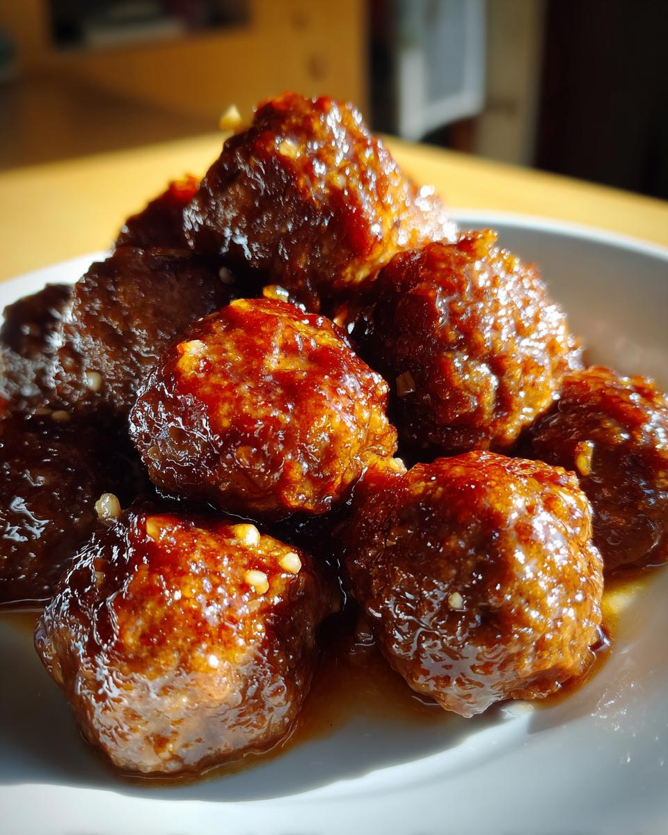 Slow Cooker Honey Garlic Meatballs - detail 1