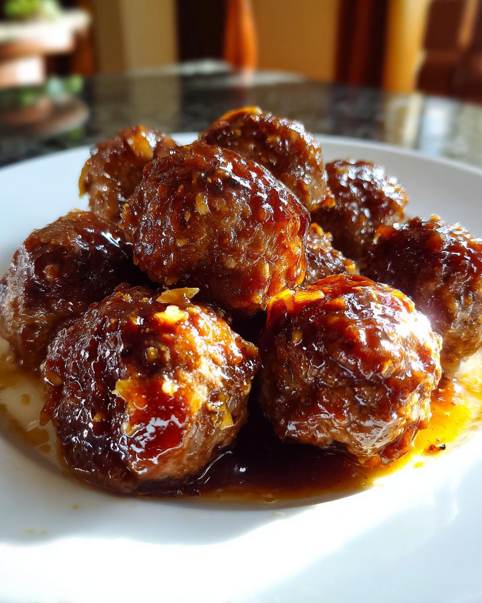 Slow Cooker Honey Garlic Meatballs - detail 2