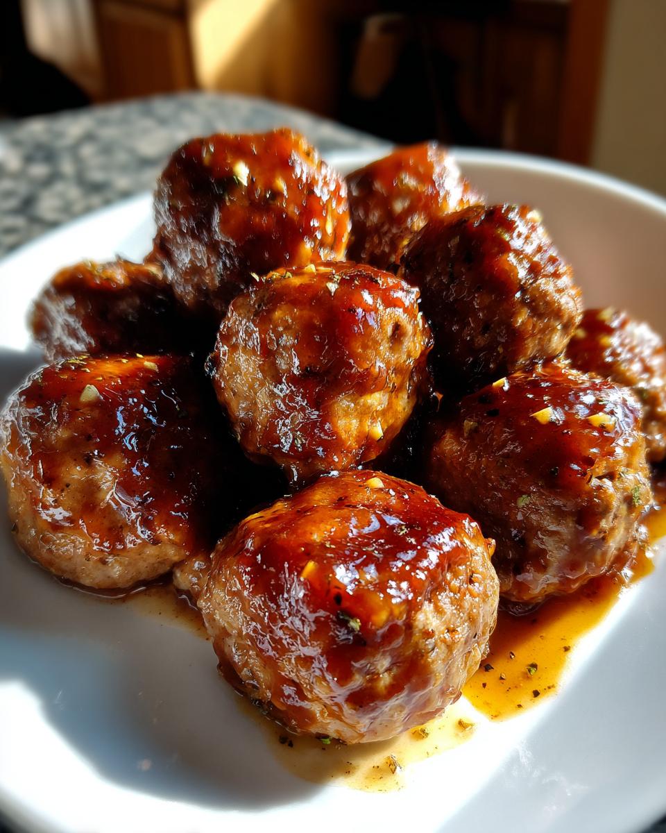 Slow Cooker Honey Garlic Meatballs - detail 4