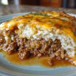Smothered Burritos with Cheesy Rice