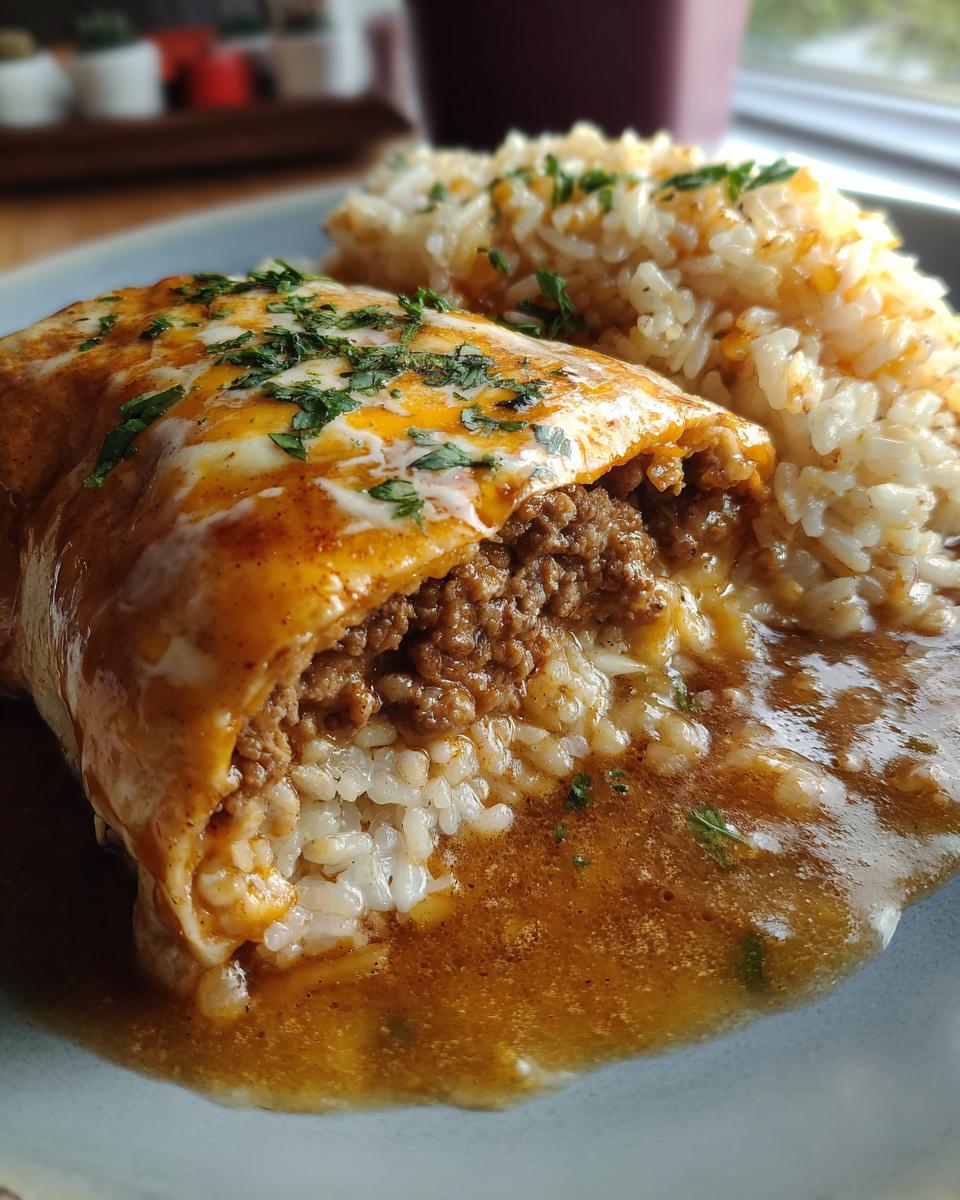 Smothered Burritos with Cheesy Rice - detail 4