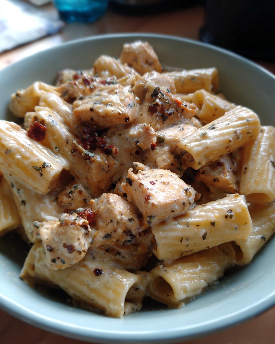 Spicy Cajun Chicken Rigatoni with Creamy Mozzarella Alfredo - detail 1