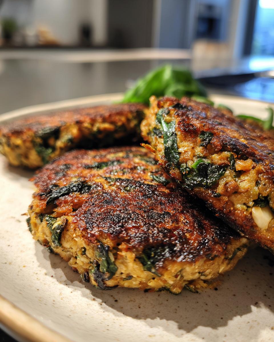 Spinach and Lentil Burgers - detail 2