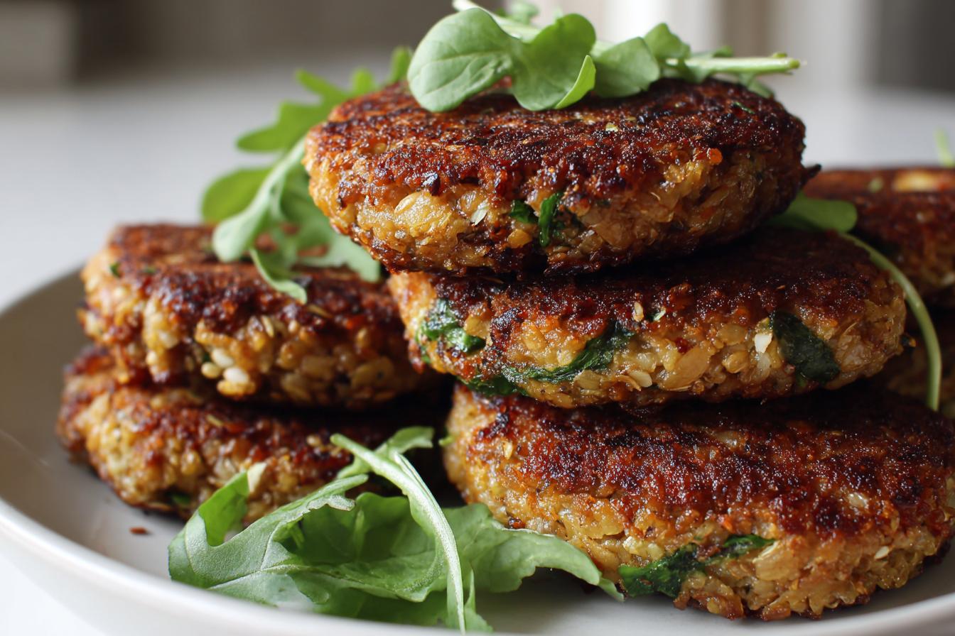 Spinach and Lentil Burgers - detail 4